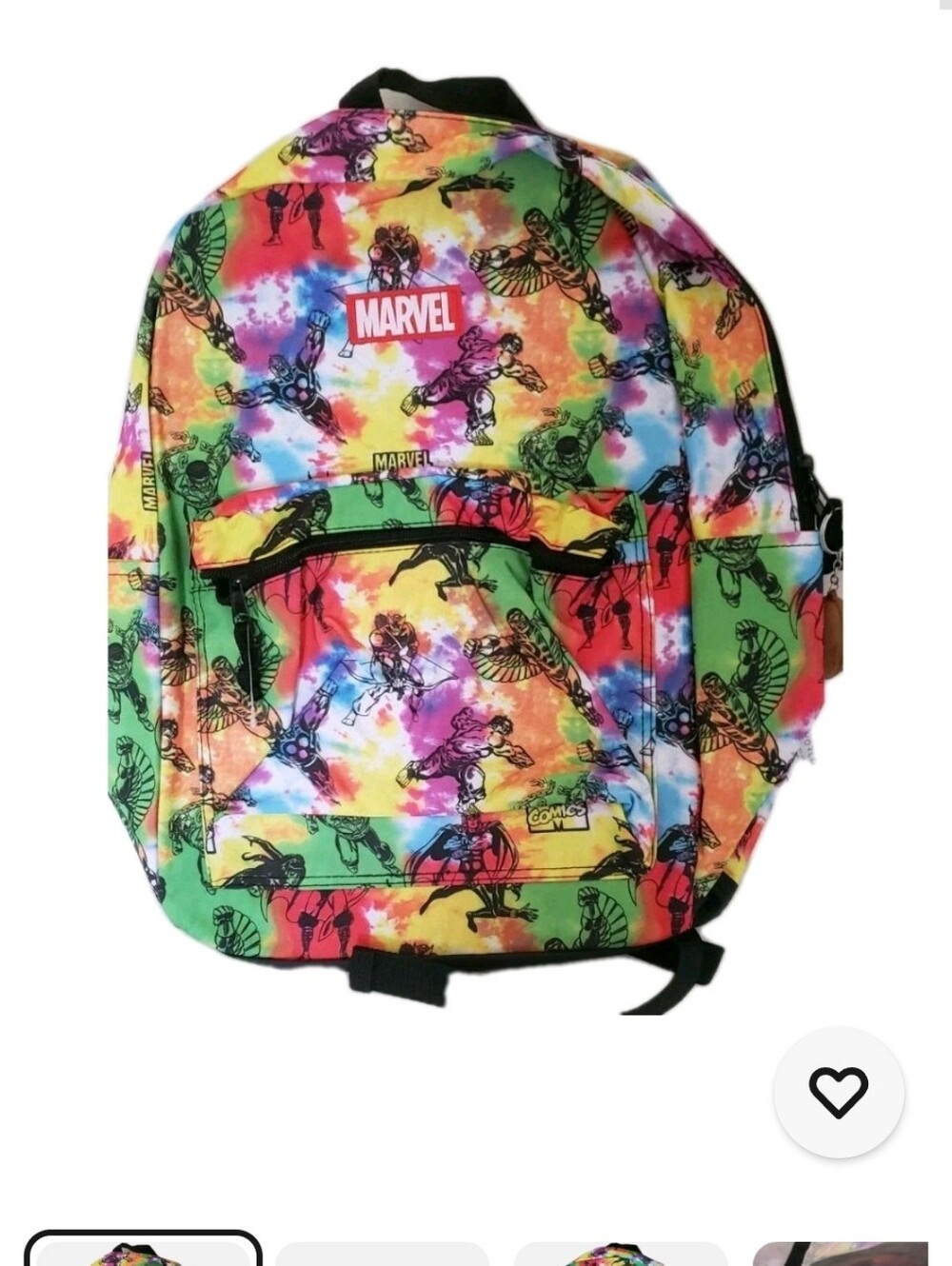 Marvel Kids Tie-Dye Superhero Backpack - Rainbow